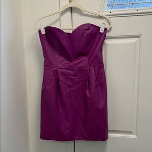 Elegant Purple Strapless Dress